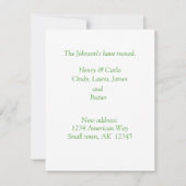 かわいい猫のウィンドウに新しいアドレスフラットノートカード ノートカード (裏面)