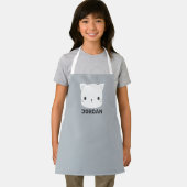 かわいい猫のエプロンパーソナライズされたネーム エプロン (インサイチュ)