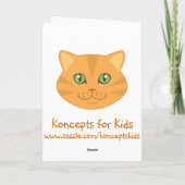 かわいい猫のオレンジ虎猫は挨拶状感謝していしています サンキューカード (裏面)