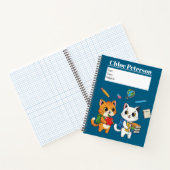 かわいい猫のカスタマイズ 学校準備 ノート (内部)
