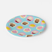 かわいい猫のカップケーキ ペーパープレート (アングル)