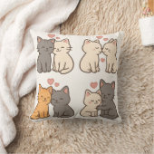 かわいい猫のカップル枕 クッション (ブランケット)
