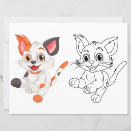 かわいい猫のカラーリングページ