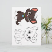 かわいい猫のカラーリングページ (スタンド正面)