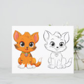 かわいい猫のカラーリングページ (スタンド正面)