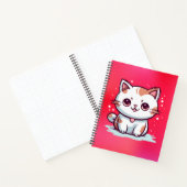 かわいい猫のカワイイスタイルのクリップアート ノートブック (内部)