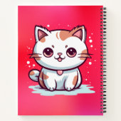 かわいい猫のカワイイスタイルのクリップアート ノートブック (裏面)