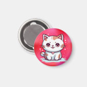 かわいい猫のカワイイスタイルのクリップアート マグネット (正面/裏面)