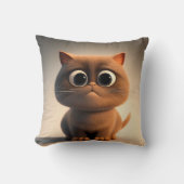 かわいい猫のキャラクターイラスト クッション (正面)