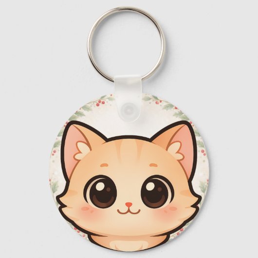 かわいい猫のキーチェーン キーホルダー (正面)