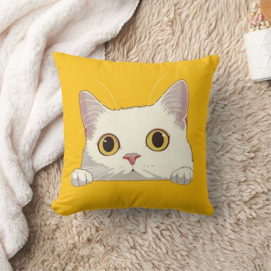 かわいい猫のクッション 猫好きさんへのプレゼントにも クッション (ブランケット)