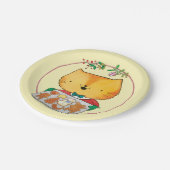 かわいい猫のクリスマスの紙皿 ペーパープレート (アングル)