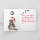 かわいい猫のクリスマスカード カード (内部)