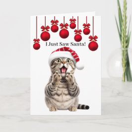 かわいい猫のクリスマスカード カード