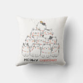 かわいい猫のクリスマスツリー。 クッション (裏面)