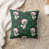 かわいい猫のクリスマスピロー クッション (ブランケット)