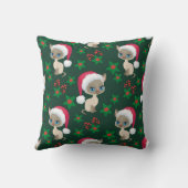 かわいい猫のクリスマスピロー クッション (裏面)