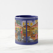 かわいい猫のクリスマスマーケットマグ マグカップ (中央)