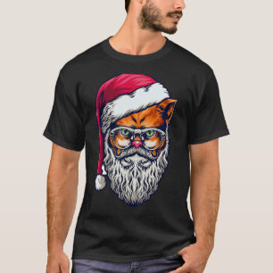 かわいい猫のクリスマス好きおかしい醜い猫のクリスマス Tシャツ