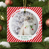 かわいい猫のクリスマス記念アクセサリー セラミックオーナメント