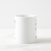 かわいい猫のクリスマス オリジナルネーム コーヒーマグカップ (中央)