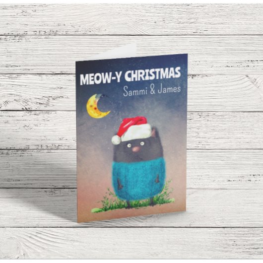 かわいい猫のクリスマス カード