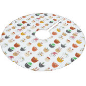 かわいい猫のクリスマス ブラッシュドポリエステルツリースカート (アングル)