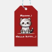 かわいい猫のクリスマス・ユーモア ギフトタグ (正面)
