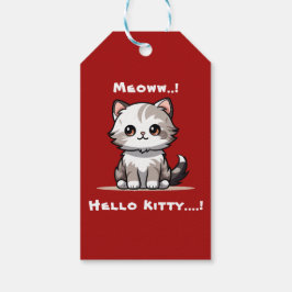 かわいい猫のクリスマス・ユーモア ギフトタグ