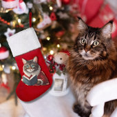 かわいい猫のクリスマス ラージクリスマスストッキング