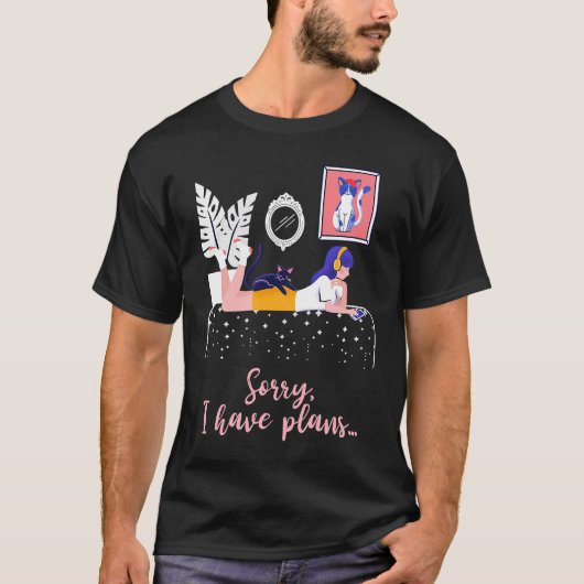 かわいい猫のグラフィック レディース Tシャツ (正面)