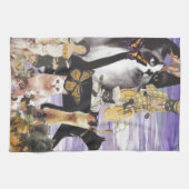 かわいい猫のコラージュ4 キッチンタオル (横)