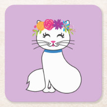 かわいい猫のコースター