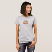 かわいい猫のコーヒーカップTシャツ Tシャツ (正面フル)