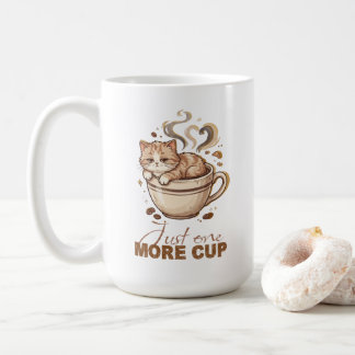 かわいい猫のコーヒーマグ | おもしろい「もう一杯だけ」ギフト コーヒーマグカップ