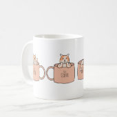 かわいい猫のコーヒーマグ | 愛猫家のギフト コーヒーマグカップ (正面左)
