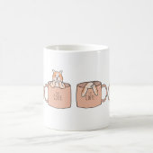 かわいい猫のコーヒーマグ | 愛猫家のギフト コーヒーマグカップ (中央)