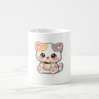 かわいい猫のコーヒー好きへのギフト - 可愛い子猫のマグカップは コーヒーマグカップ