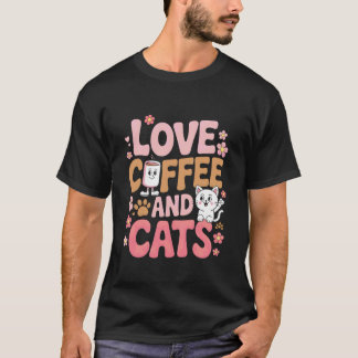 かわいい猫のコーヒー愛飲家バリスタカフェビストロジョーク Tシャツ