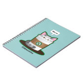 かわいい猫のコーヒー ノートブック (左側)