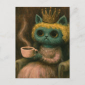 かわいい猫のコーヒー ポストカード (正面)