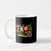 かわいい猫のサンタ帽子のクリスマス婦人服 コーヒーマグカップ (左)