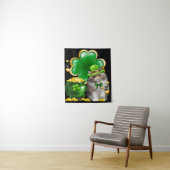 かわいい猫のシャムロック アイルランド セイント パトリック デー タペストリー (インサイチュ)