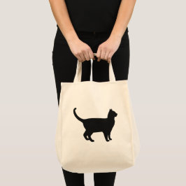 かわいい猫のシルエット トートバッグ