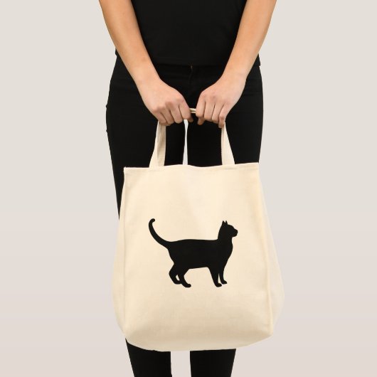 かわいい猫のシルエット トートバッグ (正面(商品))