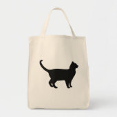 かわいい猫のシルエット トートバッグ (正面)