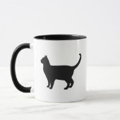 かわいい猫のシルエット マグカップ (左)