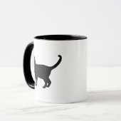 かわいい猫のシルエット マグカップ (正面左)