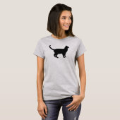かわいい猫のシルエット Tシャツ (正面フル)