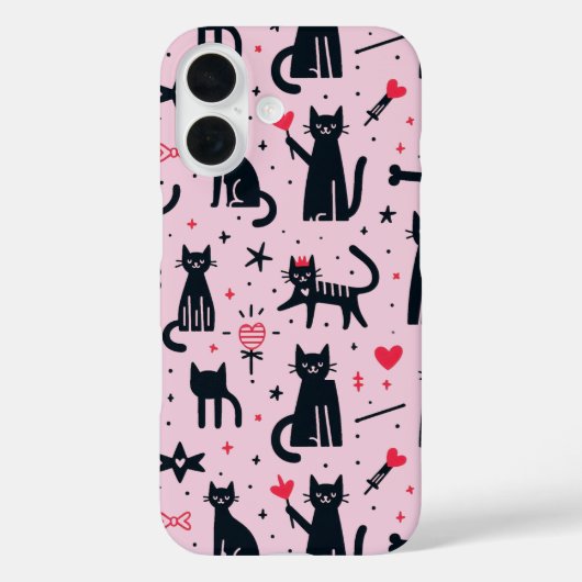 かわいい猫のシルエットiPhone / iPadケース Case-Mate iPhoneケース (裏面)